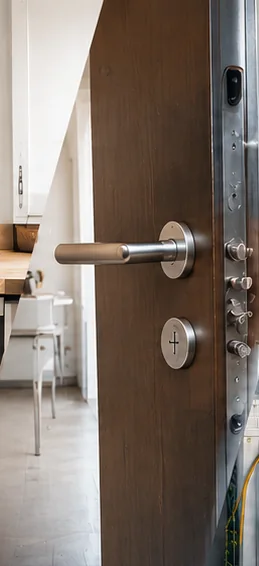 Porta blindata con serratura di sicurezza